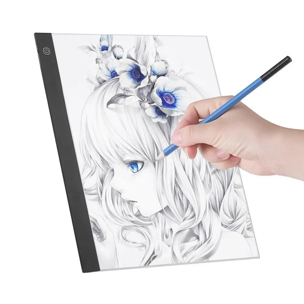 

A4 LED Stencil Board Light Box Artist Tracing Drawing Copy Plate Table for Kids Ultrathin 20x30 CM A4 LED Light Tablet Pad