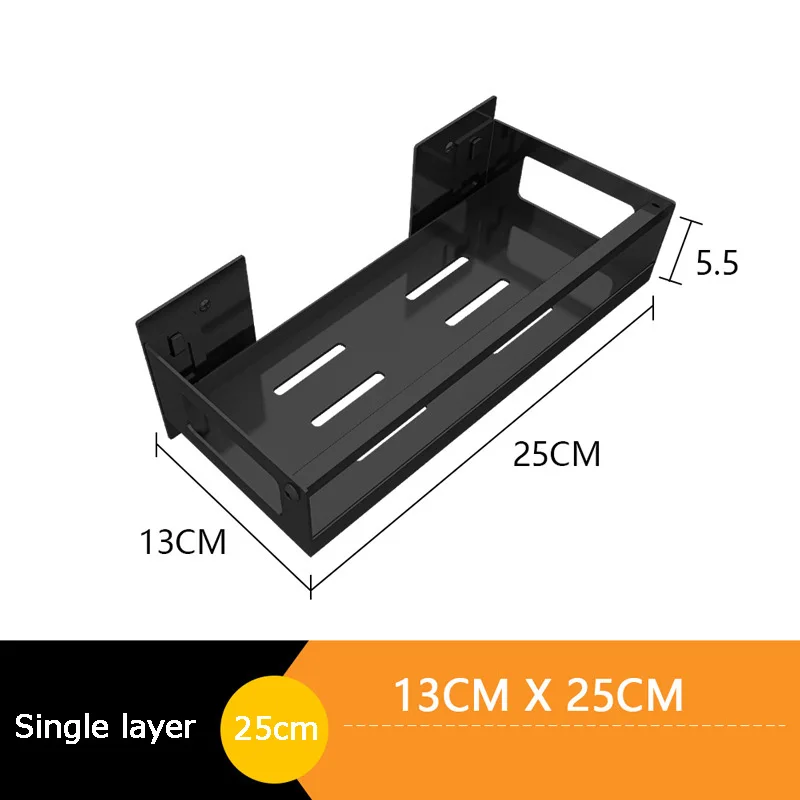 25cm Кухонная стойка для банок, шкаф, органайзер, настенное крепление, полка для хранения, кронштейн, держатель - Цвет: 25cm