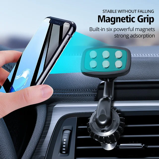 HOCE Strong Magnetic Car Phone Holder Mount Car Vent Phone Mount 360 Rotate Arm Auto Cell Phone Holder for Car Phone Car Holder