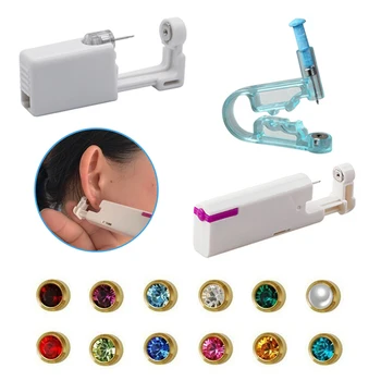 

1PC Disposable Sterile Ear Piercing Gun Unit Cartilage Tragus Helix Surgical Steel Stud Earring NO Pain Machine Tool Kit 20G