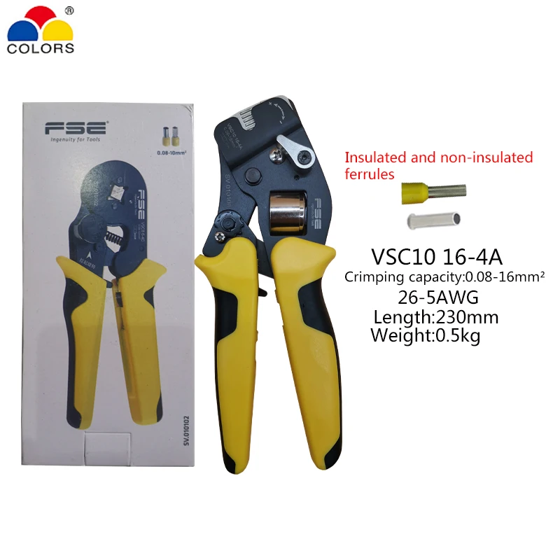 VSC высокое качество обжимные клещи высокой точности Мини Трубка иглы Тип обжимные клещи-регулировочные инструменты для обжима контактов - Цвет: VSC10 16-4A