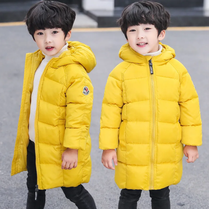 Зимние куртки для мальчиков и девочек, детские теплые пуховые парки, детские пальто с капюшоном, Детская плотная верхняя одежда, От 2 до 12 лет, зимнее пальто для малышей