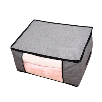 

New Foldable Home Closet Storage Bag Clothes Quilt Blanket Zipper Organizer Box Non-woven Pick Home Supplies