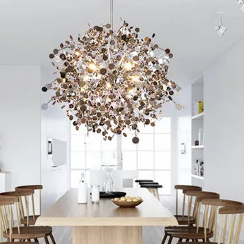 

Pendant Lights stainless steel Shade Dining room Pendant Lamps led luminaire suspendu Restaurant Living room Light Fixtures