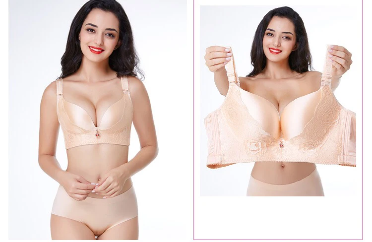 34C-50 D E черный бежевый фиолетовый бюстгальтер для Wemen, кружевной бюстгальтер с застежкой на спине пять крючков и глаз, пуш-ап беспроводное красное нижнее белье