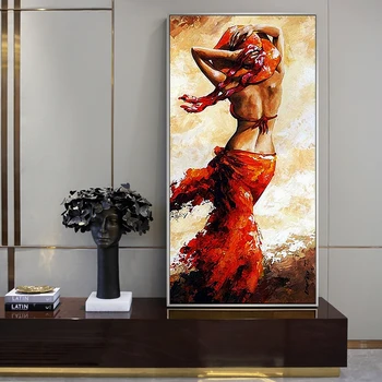 

Abstract African Woman Oil Paintings Print On Canvas Sexy Black Woman Body Canvas Wall Art Prints Wall Pictures For Living Room