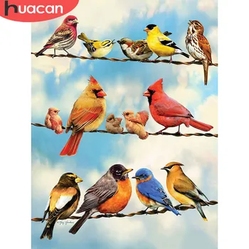 

HUACAN 5D Diamond Painting Full Drill Square Animal Diamond Art Cross Stitch Embroidery Bird Home Decor Gift
