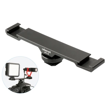 

Ulanzi Microphone Accessories Dual Hot Shoe Mount Extension Bracket Bar Plate Adapter 1/4 inch For BY-MM1