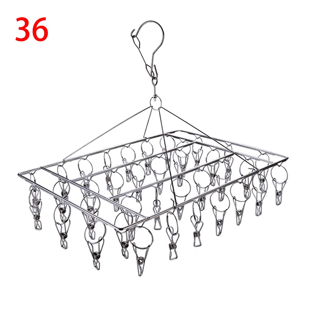 Нержавеющая сталь вешалка для носков ветрозащитный Прачечная носки перчатки вешалка для одежды 26/30/36 прищепка для сушки подвесные вешалки