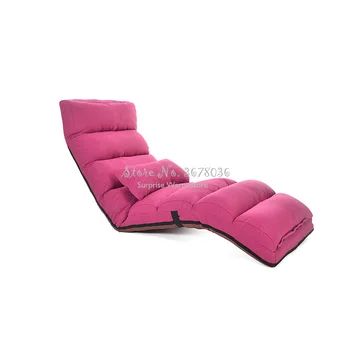 

Adjustable Lazy Sofa Floor Chair with Feet Cushion Cotton and Line Fabric Sofa Bed Strong Bearing Portable Leisure Chair