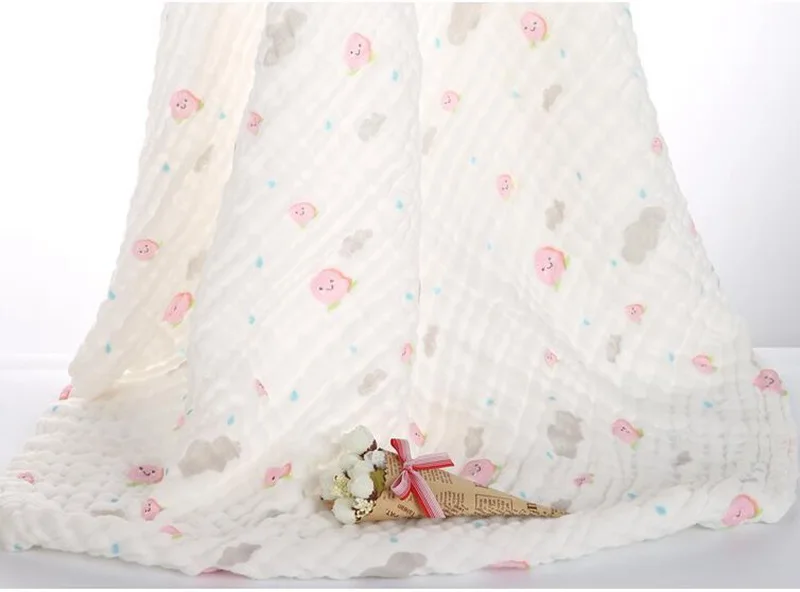 MOTOHOOD 9 Layers Cotton Bath Towel Kids Quilt Baby Blankets Newborn Bedding Photography Props Cotton Warm Blanket Swaddle (6)