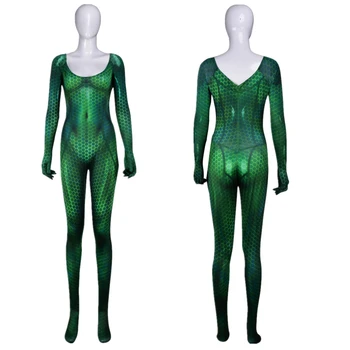 

Women Kids Aquaman Mera Cosplay Costume Zentai Bodysuit Suit Jumpsuits Halloween