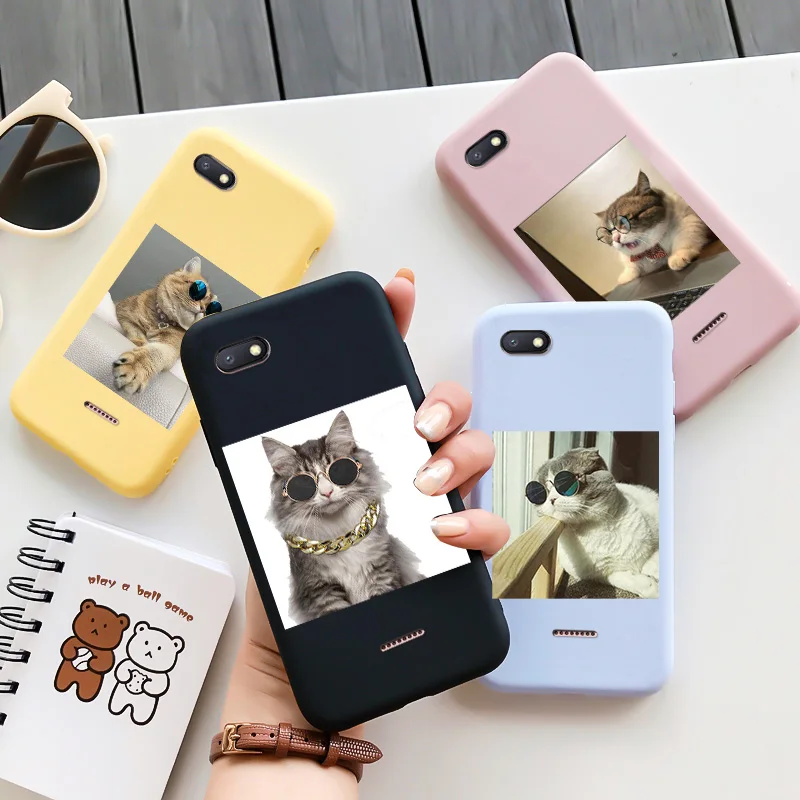 Черный мягкий чехол из ТПУ для XIAOMI Redmi 6 6A 6Pro с милым рисунком фетальной личности Pro