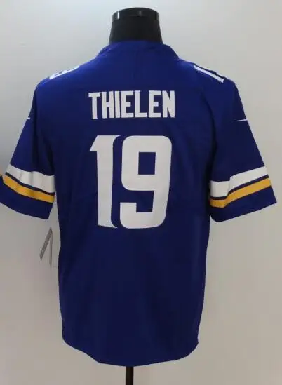 Thielen 19 Purple Мужская футболка Adam thilen Stefon Diggs Kirk Cousins Randy Moss Harrison Smith Dalvin Cook Alan Page Garret bradbery Minnesota - Цвет: Thielen 19 Purple