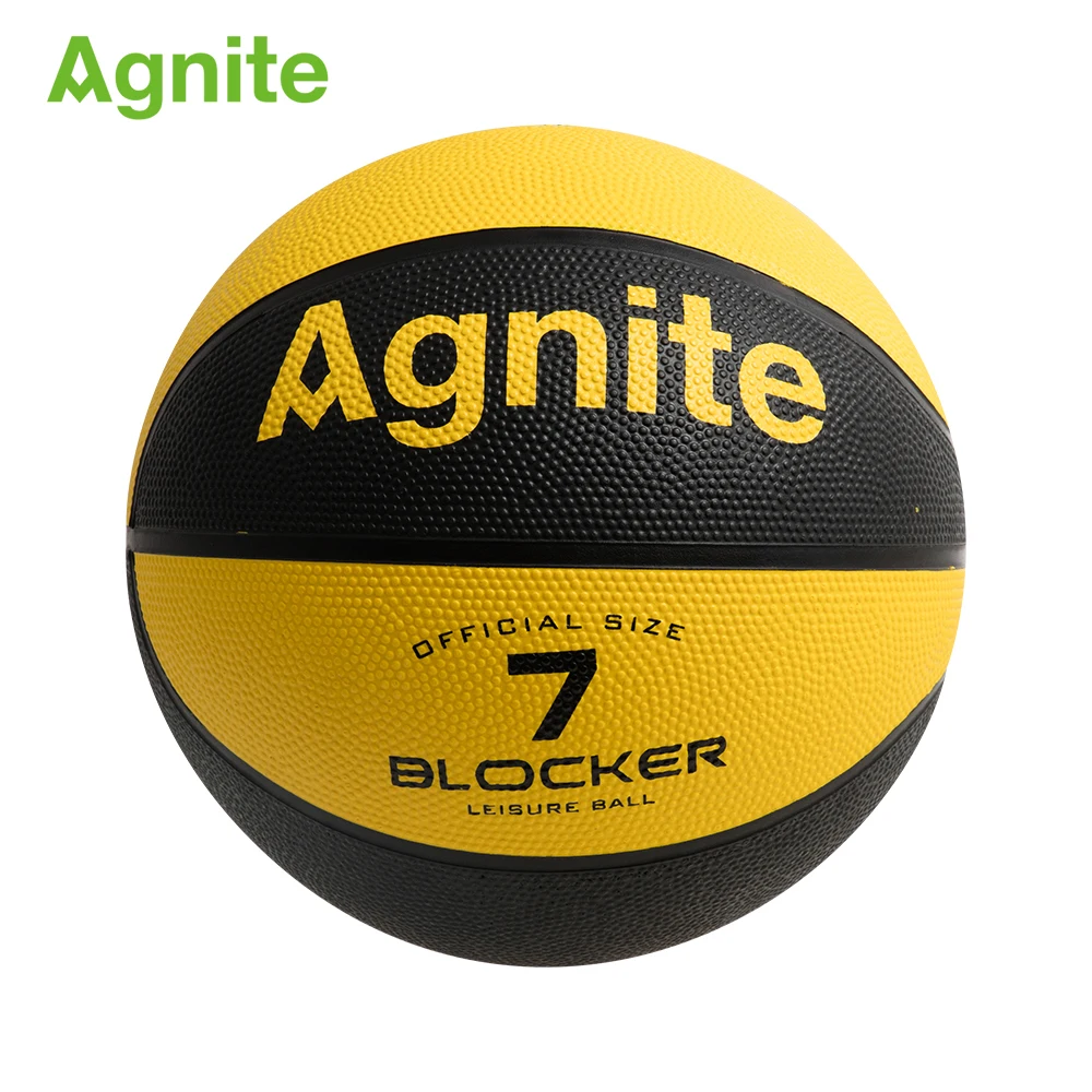 Agnite F1122 баскетбольная Резина № 7 Стандартная окраска для учеников начальной школы домашняя и внешняя Мужская настоящая продукция
