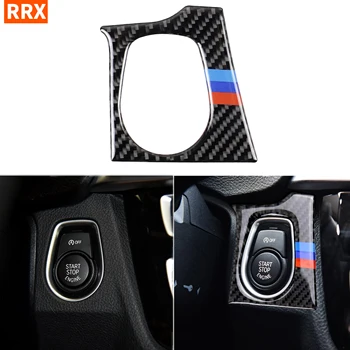 

For BMW 3 3GT series F30 F34 2013-2018 Carbon Fiber keyhole Key Ring Engine start circle ignition panel Sticker Car Accessories