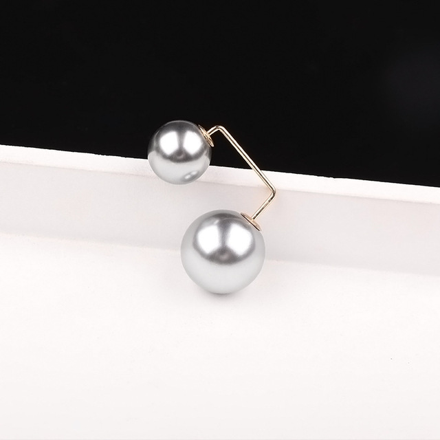 Gold Silver Color Bowknot Simulated Pearl Brooch Lapel Pin For Women Simple Dress Coat Cardigan Wedding Jewelry Gifts