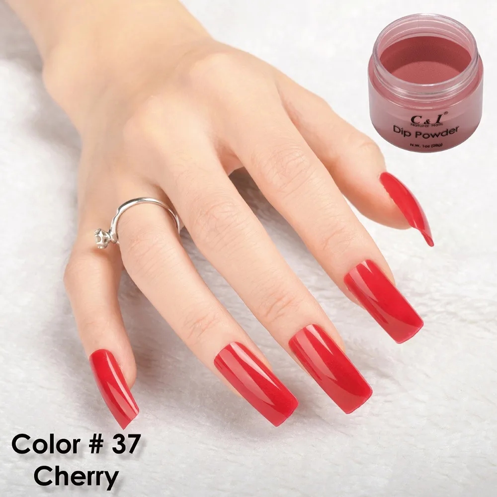 Порошок-Цвет № 37# вишнево-Красного цвета Системы-28 г французский наконечник для ногтей и маникюр погружения