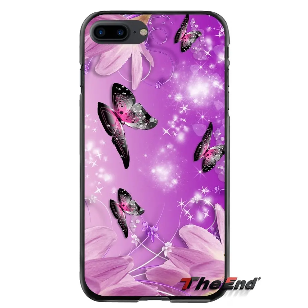 Для Apple iPhone 4 4S 5 5S 5C SE 6 6S 7 8 Plus X iPod Touch 4 5 6 розовые аксессуары в виде бабочек защитный чехол для телефона Чехлы - Цвет: images 7