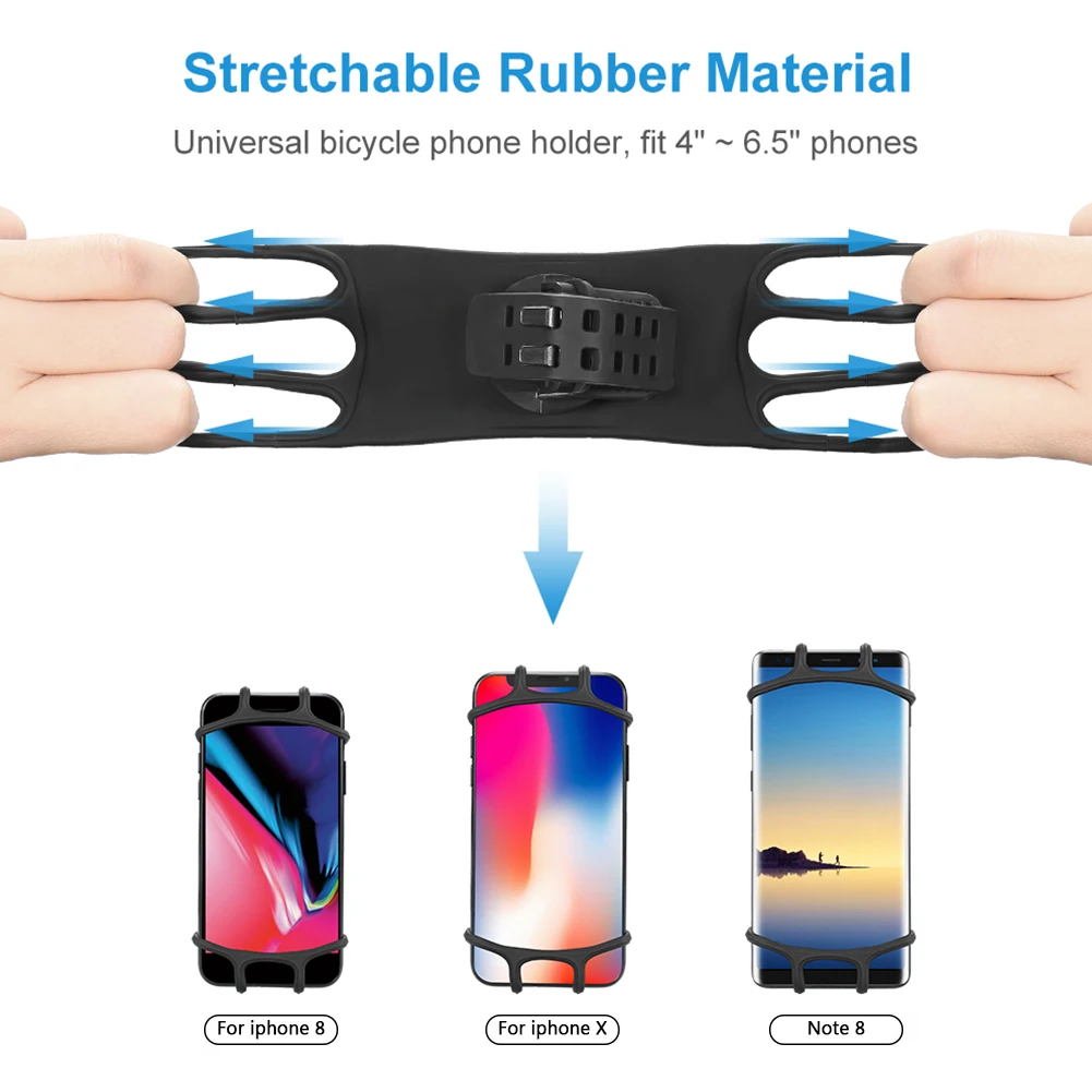 360 Rotatable Sepeda Telepon Pemegang Sepeda Ponsel Pemegang Ponsel Sepeda Motor Dukungan Mount untuk iPhone Samsung Xiaomi Aksesoris