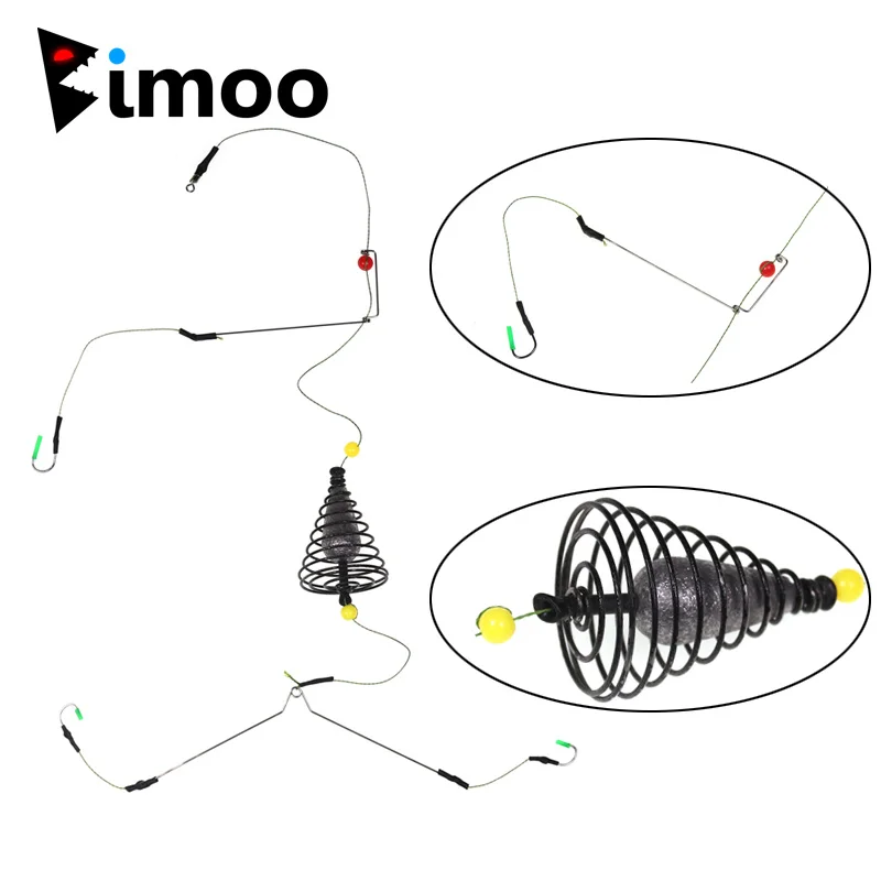 Bimoo 10 комплектов приманка для ловли карпа с пружиной кормушка Т-образный