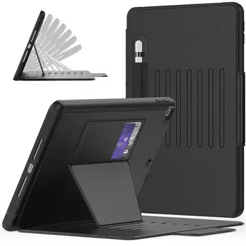 

For Ipad 7th Generation 10.2 2019 Case Multi-gear Adjustable Strong Magnetic Kickstand Leather Shockproof Tablet Protective Case