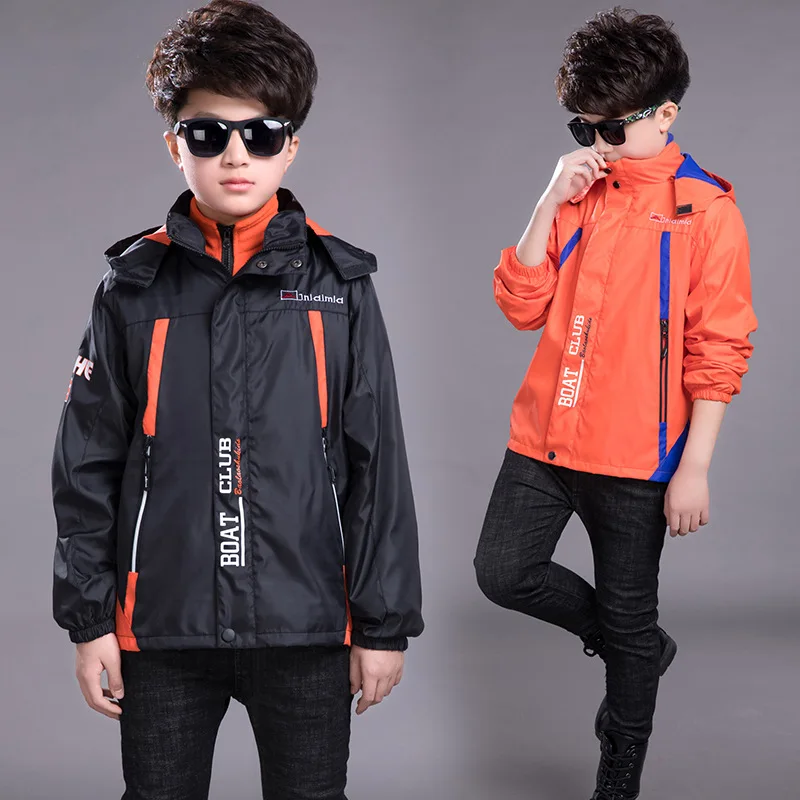 

Childrenswear Autumn And Winter 2018 CHILDREN'S Jacket Three-in-One Deconstructable Coat Two-Piece Set BOY'S Sports Jackets