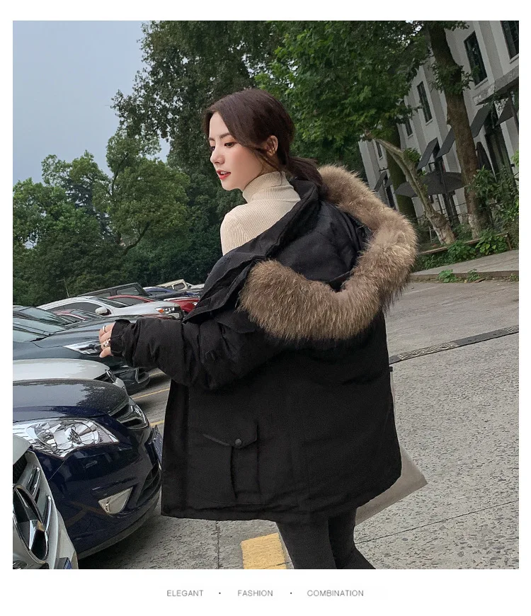 Dongdaemun, стиль, пуховик, армейская рабочая одежда для мужчин и женщин, стиль знаменитостей, утолщенная уличная одежда для холодной защиты