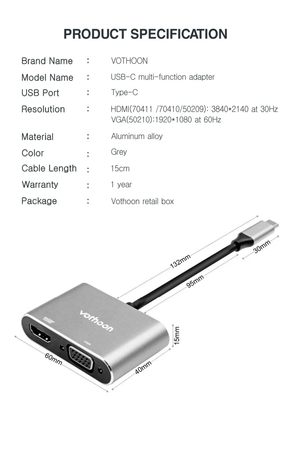 Вотон usb type C концентратор к USB 3,0 HDMI USB концентратор для MacBook Pro Air huawei P30 Samsungs S10 S9 3 порта VGA type C концентратор