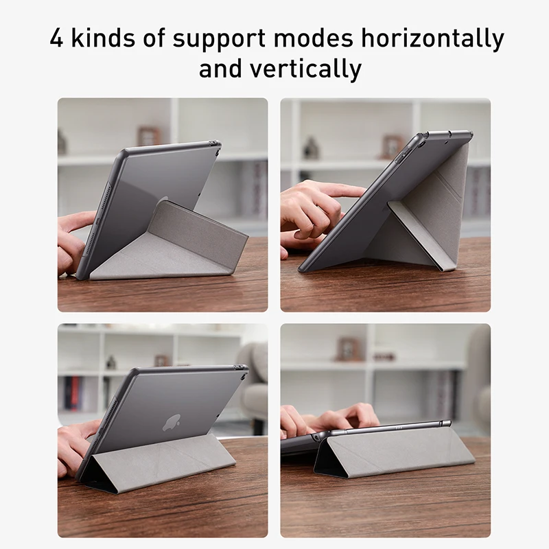 Чехол-книжка Baseus Smart Folio для iPad 10,2 чехол из искусственной кожи Мягкий чехол Защита от пыли водонепроницаемый полный защитный чехол для iPad Funda чехол