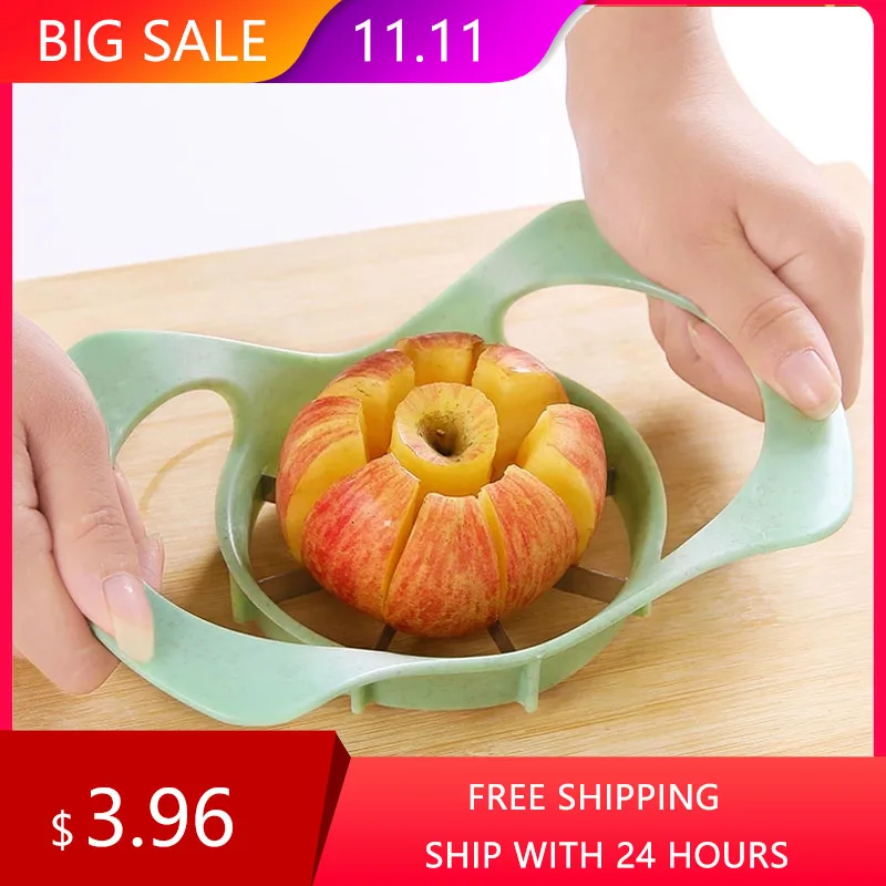 

Apple Cutter Slicer Vegetable Fruit Divider Peeler Tools Wheat Straw Multifunctional Stainless Steel Kitchen Accessories