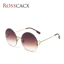 Модные круглые солнцезащитные очки больших размеров, женские зеркальные солнцезащитные очки, фирменный дизайн, винтажные очки de sol