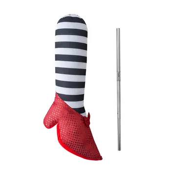 

Zz0127 Halloween Witch Striped Prosthetic Legs Garden Scary Decorations Ghost Festival Ornaments High Heels