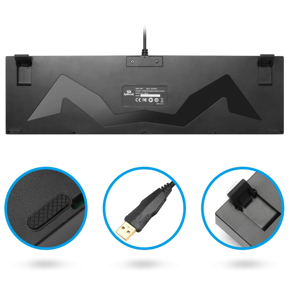 Механическая игровая клавиатура Redragon K551 RGB USB синий переключатель DIY 104 клавиша с