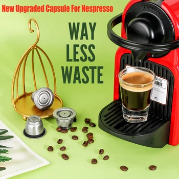 

New Upgraded Reusable Coffee Capsule For Nespresso Coffee Machine Espresso Coffee filters capsulas de cafe recargables nespresso