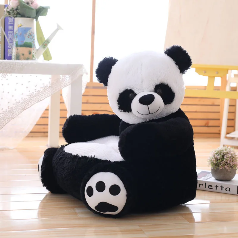 

Children Kindergarten Cartoon Animal Brown Panda Small Sofa Soft New Products Plush Toy Sofa Cushion