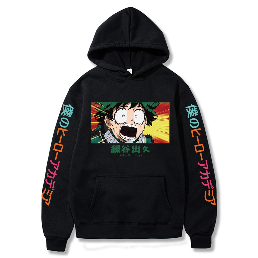 

2021 Harajuku My Hero Academia Season 5 Unisex Hoodies Japanese Anime Deku Eyes Printed Men's Hoodie Sweatshirts
