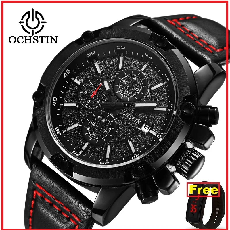 

OCHSTIN Military Watch Men Top SWISS Brand Luxury Famous Sport Watch Male Clock Quartz Wrist Watch Relogio Masculino 2018 Black