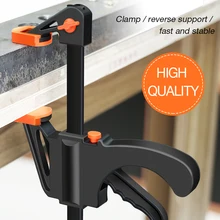 Pince à barre F réglable pour le travail du bois, ensemble de pinces à poignée dure, libération rapide du cliquet, outil à main de menuiserie, Gadget de couleur aléatoire