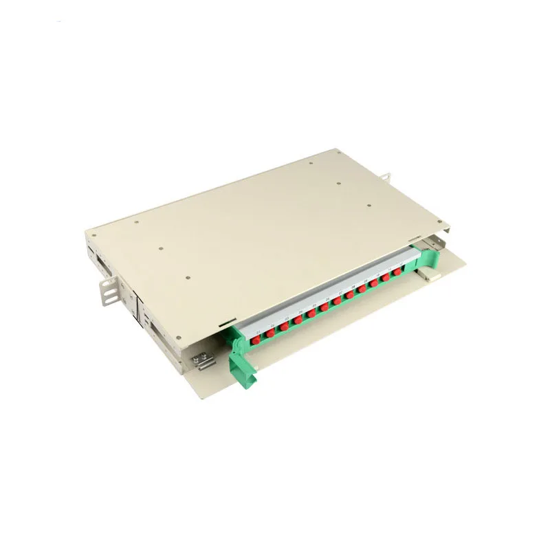 

Quality Rack Mounted Indoor Fiber Optic ODF / Distribution Frame / Patch Panel 12 fibers FC