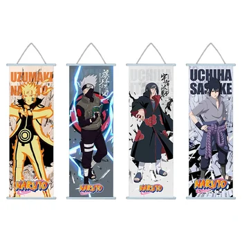 

Japanese Anime Naruto Scroll Painting Kakashi Itachi Uchiha Wall Hanging Art Poster Home Decor Wall Pictures 70*30cm
