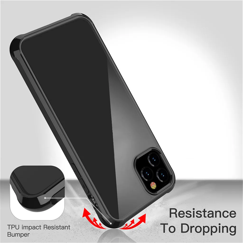 Dirt-resistant Slim Cover For IPhone 11 Pro  TPU Transparent Back Cover For IPhone 11 Pro hard edge fashion design appearance