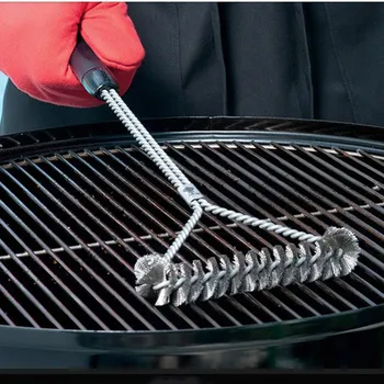 

Kitchen Accessories BBQ Grill Barbecue Kit Cleaning Brush Stainless Steel Cooking Tools Barbecue Gadgets Accessories Brushes