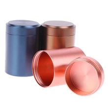 1 шт. 65*45 мм чай герметичный запах Прочный Контейнер хранение банка Металл Алюминий запечатанные банки портативный путешествия