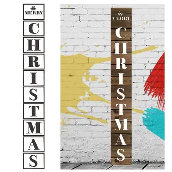 

10pcs/set Uppercase Letter Merry Christmas Stencils Templates DIY Painting Scrapbooking Stamp Album Embossing