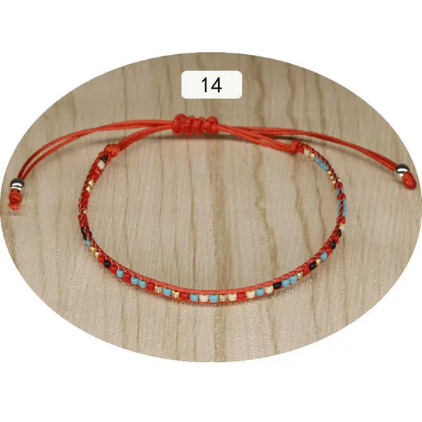 114 G. YCX богемные разноцветные браслеты MIYUKI, женские браслеты с красной нитью, плетеные браслеты дружбы ручной работы, ювелирные изделия Bileklik - Окраска металла: 114