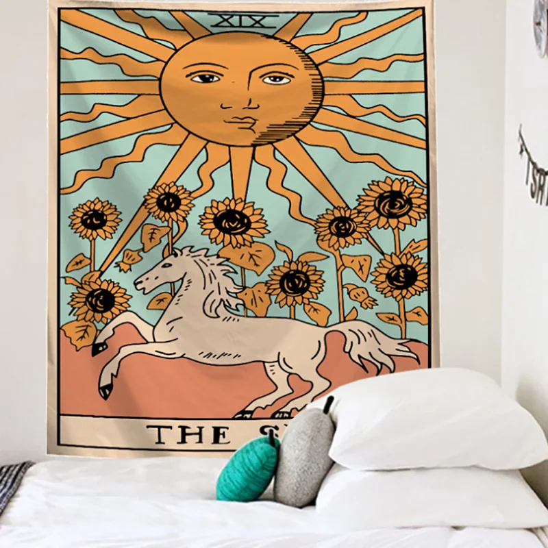 95*73cm Thin Style Tarot Tablecloth 22 Kinds Beautiful Pattern Astrology Sofa Cover Tapestry Board Game Accessorie | Спорт и