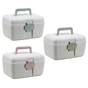 

Large Capacity Medicine Chest Cabinet Double Layer Health Box Family Drug Holder