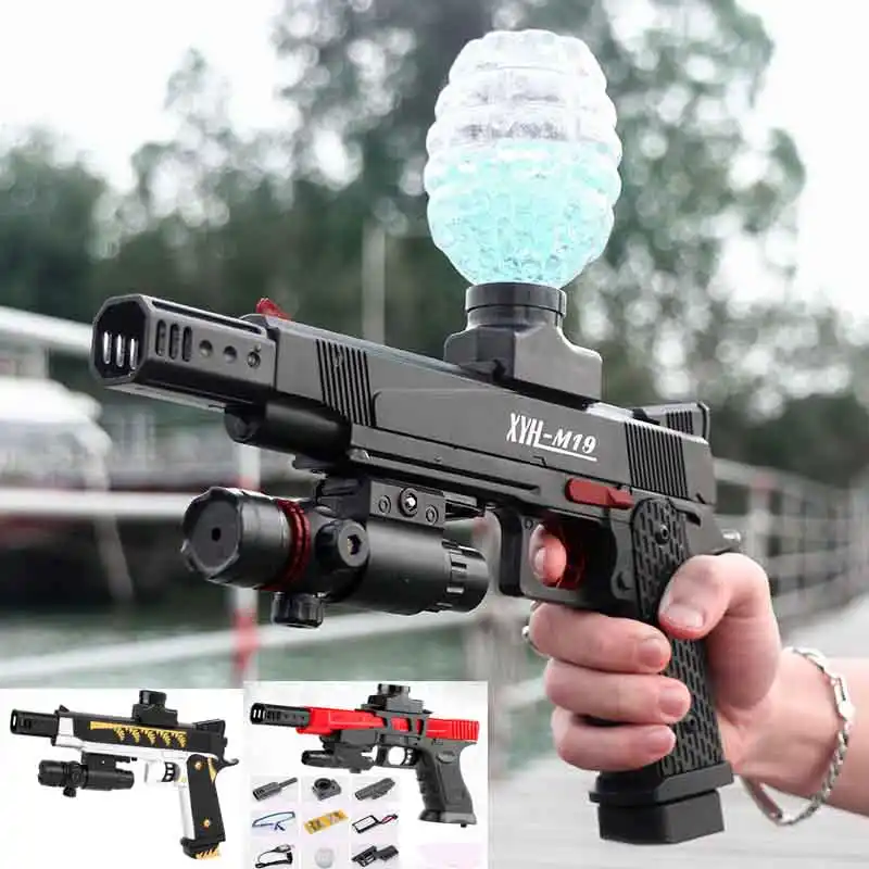 Plastic Gel Ball Gun Glock 6mm Water Bullet Toys Case Accessories M1911