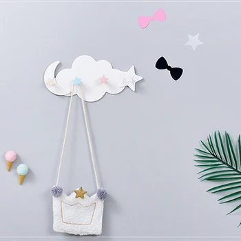

Cartoon Star Moon Cloud Shape Nail-free Hat Clothes Hook Hanger Suction Cup Type Strong Load-bearing Adhesive No Trace Hook